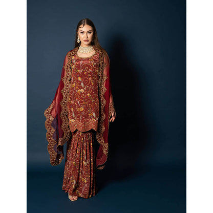 Sainy Garg Couture Daman Kurti with Sharara & Dupatta (Set of 3)