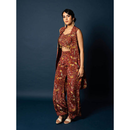 Sainy Garg Couture Lalishq Printed Co-Ord (Set of 3)