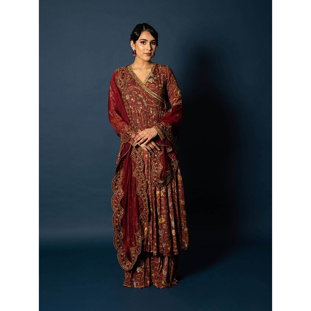 Sainy Garg Couture Mehar Kurta with Sharara & Dupatta (Set of 3)