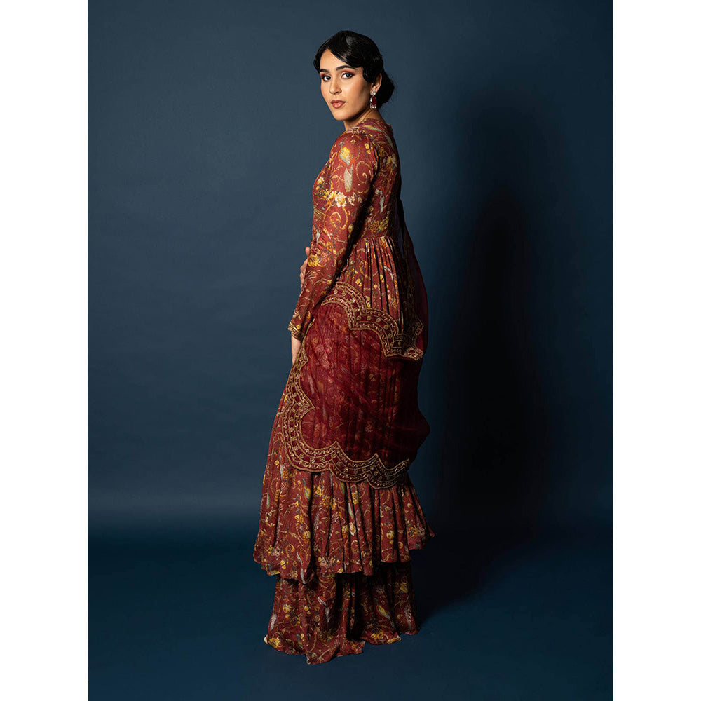 Sainy Garg Couture Mehar Kurta with Sharara & Dupatta (Set of 3)