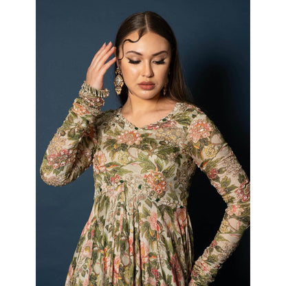 Sainy Garg Couture Nur Jahan Dress with Dupatta (Set of 2)