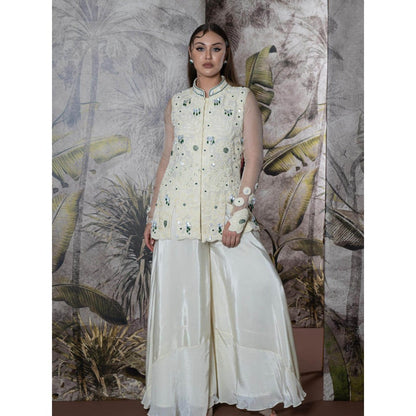 Sainy Garg Couture Manmohini Top with Sharara (Set of 2)