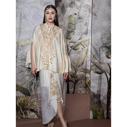 Sainy Garg Couture Hansini Cape with Drape Skirt (Set of 2)