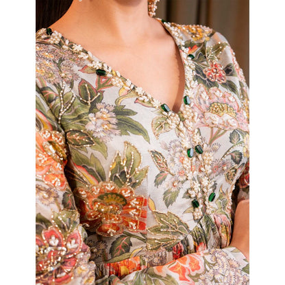 Sainy Garg Couture Ivory Elysia Sharara with Kurta (Set of 2)