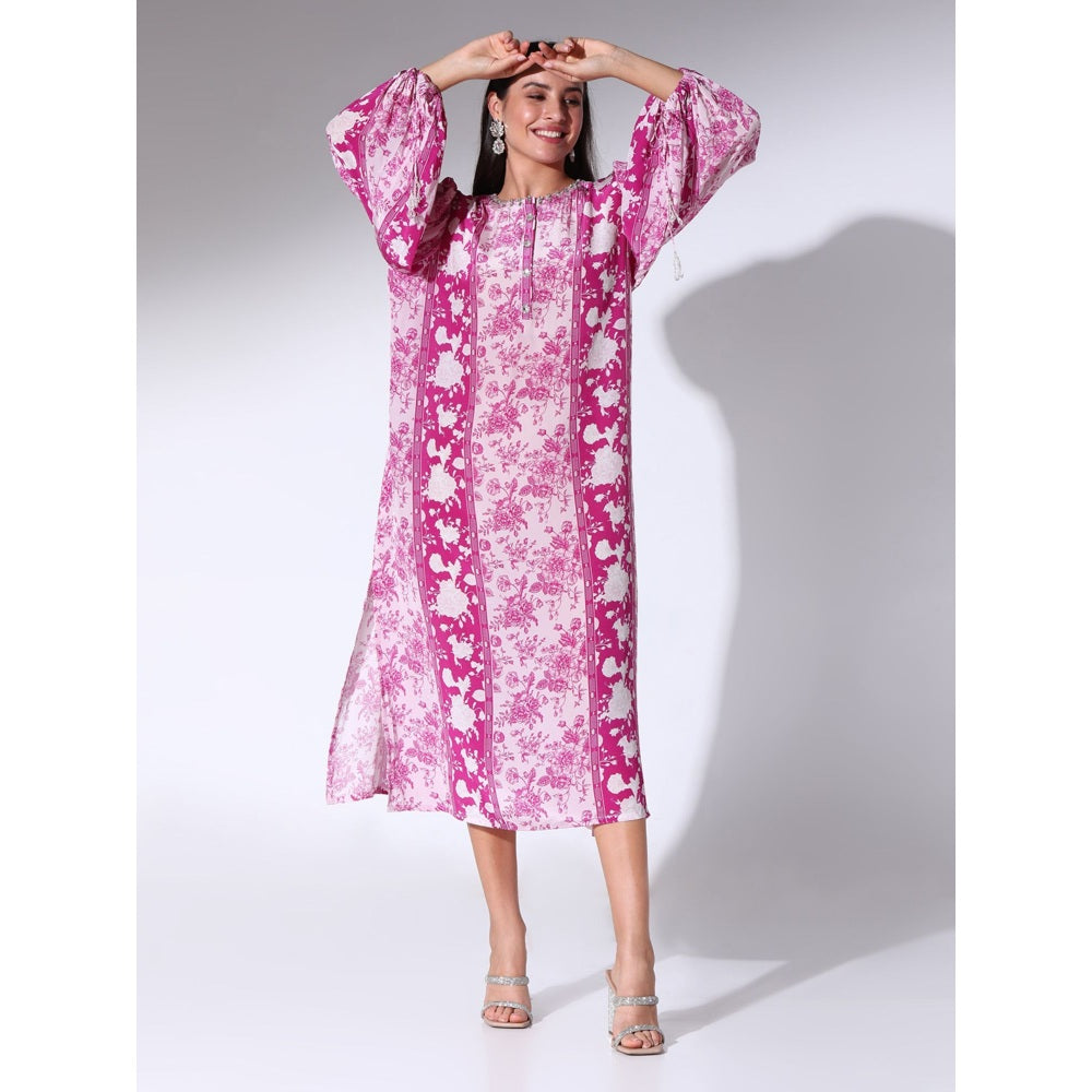 Sakshi Girri Purple Floral Printed Dress