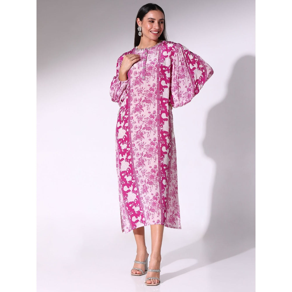 Sakshi Girri Purple Floral Printed Dress