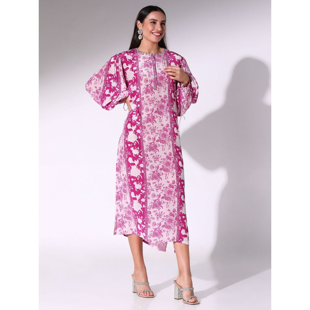 Sakshi Girri Purple Floral Printed Dress