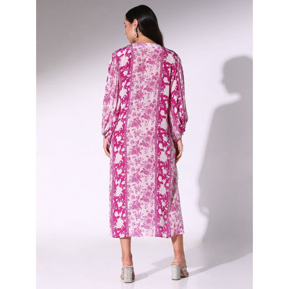 Sakshi Girri Purple Floral Printed Dress