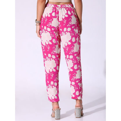 Sakshi Girri Fuchsia Pink Kaftan with Pant (Set of 2)