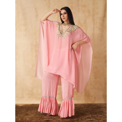 Sakshi Girri Blush Pink Kaftan with Pant (Set of 2)