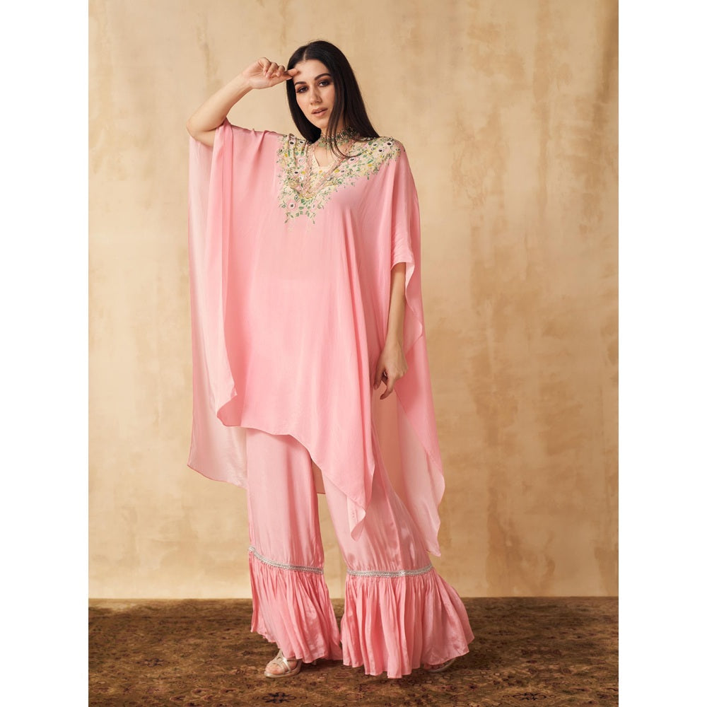 Sakshi Girri Blush Pink Kaftan with Pant (Set of 2)
