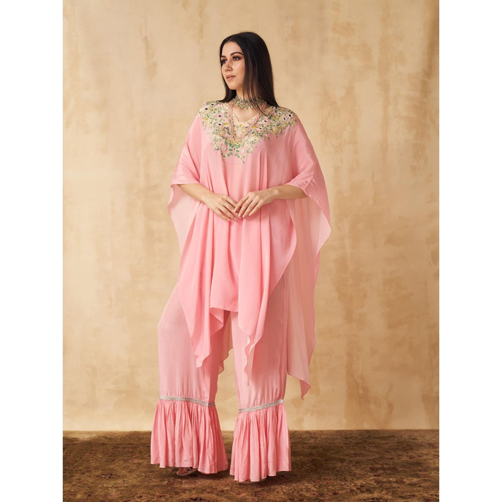 Sakshi Girri Blush Pink Kaftan with Pant (Set of 2)