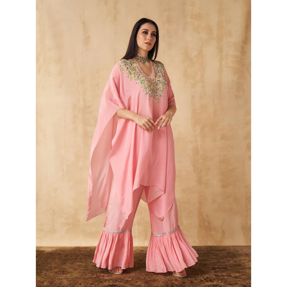 Sakshi Girri Blush Pink Kaftan with Pant (Set of 2)
