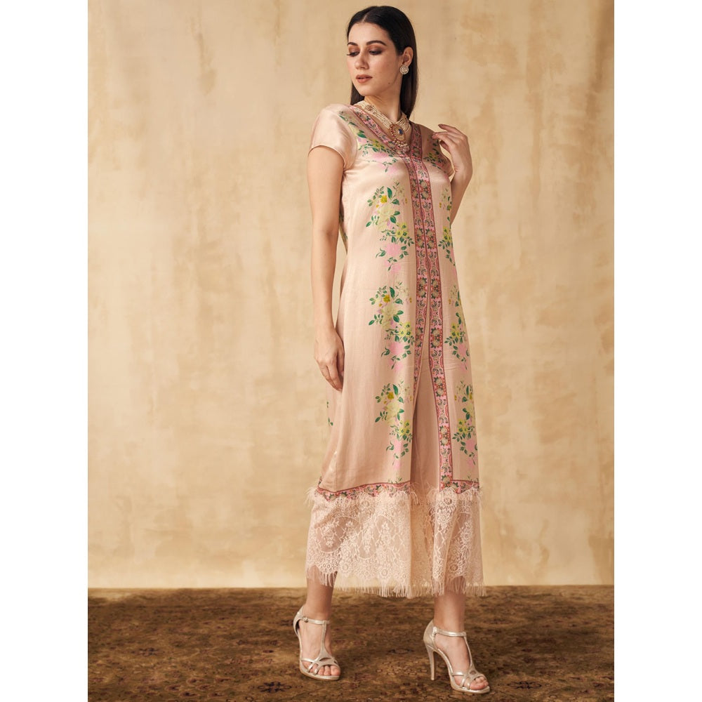 Sakshi Girri Beige Floral Jumpsuit