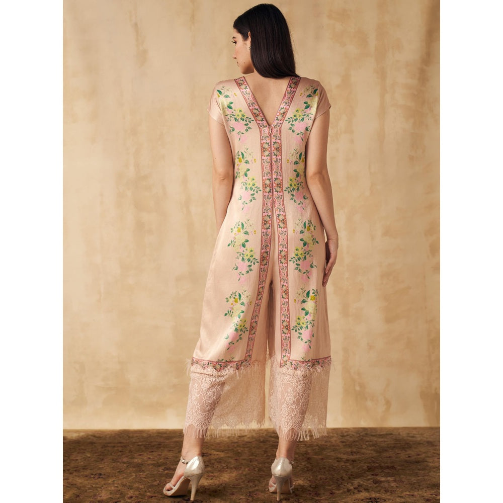 Sakshi Girri Beige Floral Jumpsuit