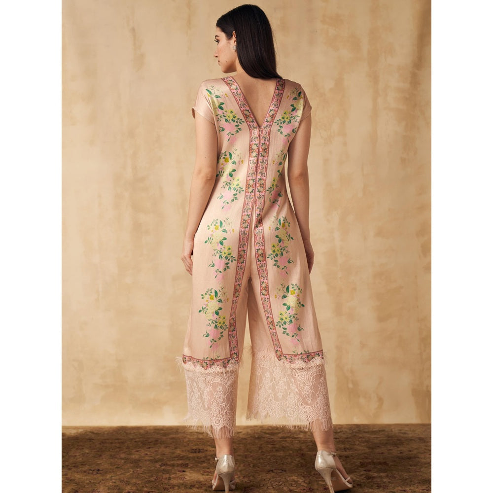 Sakshi Girri Beige Floral Jumpsuit