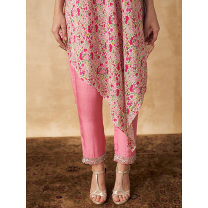 Sakshi Girri Pink One Shoulder Tunic with Pant (Set of 2)