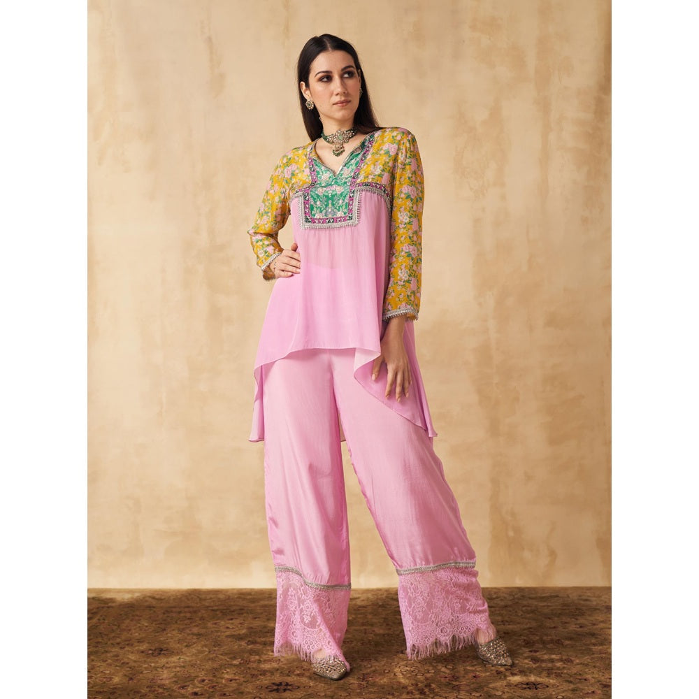 Sakshi Girri Lavender Floral Tunic & Pant (Set of 2)