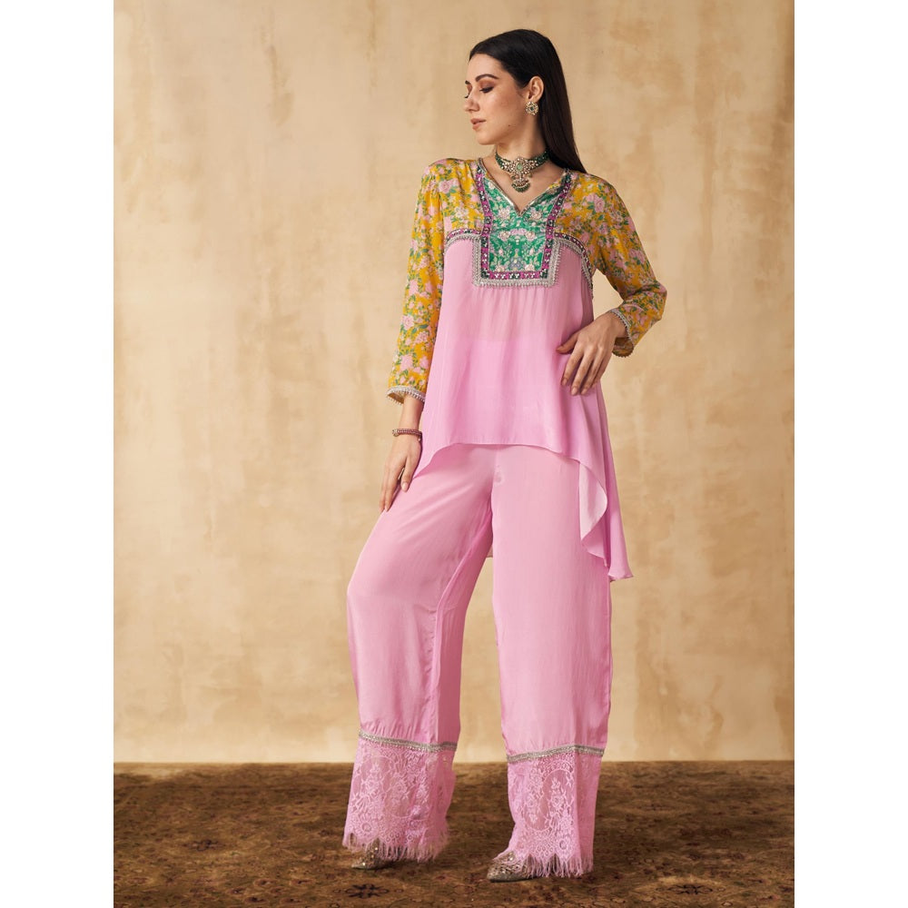 Sakshi Girri Lavender Floral Tunic & Pant (Set of 2)