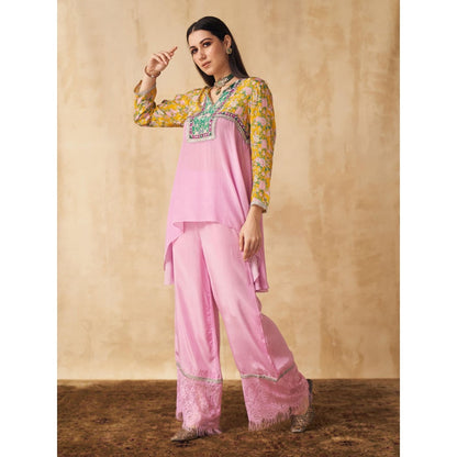 Sakshi Girri Lavender Floral Tunic & Pant (Set of 2)