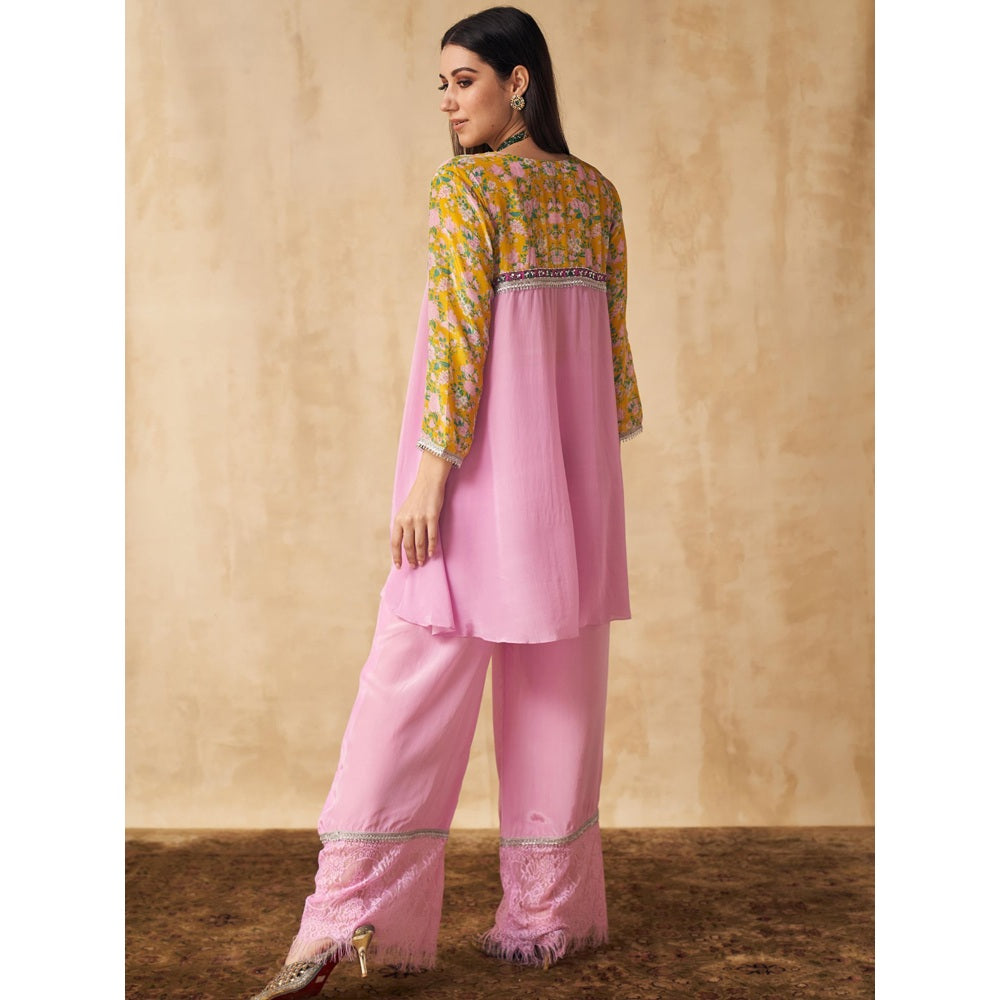 Sakshi Girri Lavender Floral Tunic & Pant (Set of 2)