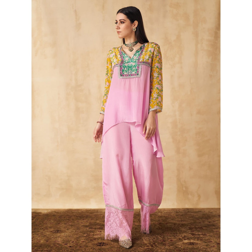 Sakshi Girri Lavender Floral Tunic & Pant (Set of 2)