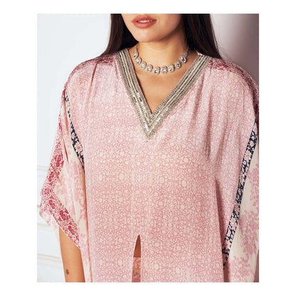 Sakshi Girri Blush Pink Kaftan with Sharara (Set of 2)