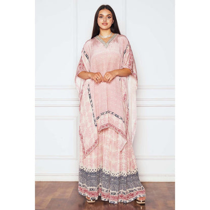 Sakshi Girri Blush Pink Kaftan with Sharara (Set of 2)