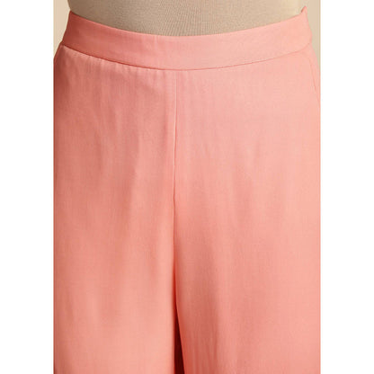 SAKSHI KHETTERPAL Peach Ombre Embroidered Co-Ord (Set of 2)