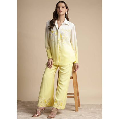 SAKSHI KHETTERPAL Sunshine Ombre Embroidered Co-Ord (Set of 2)