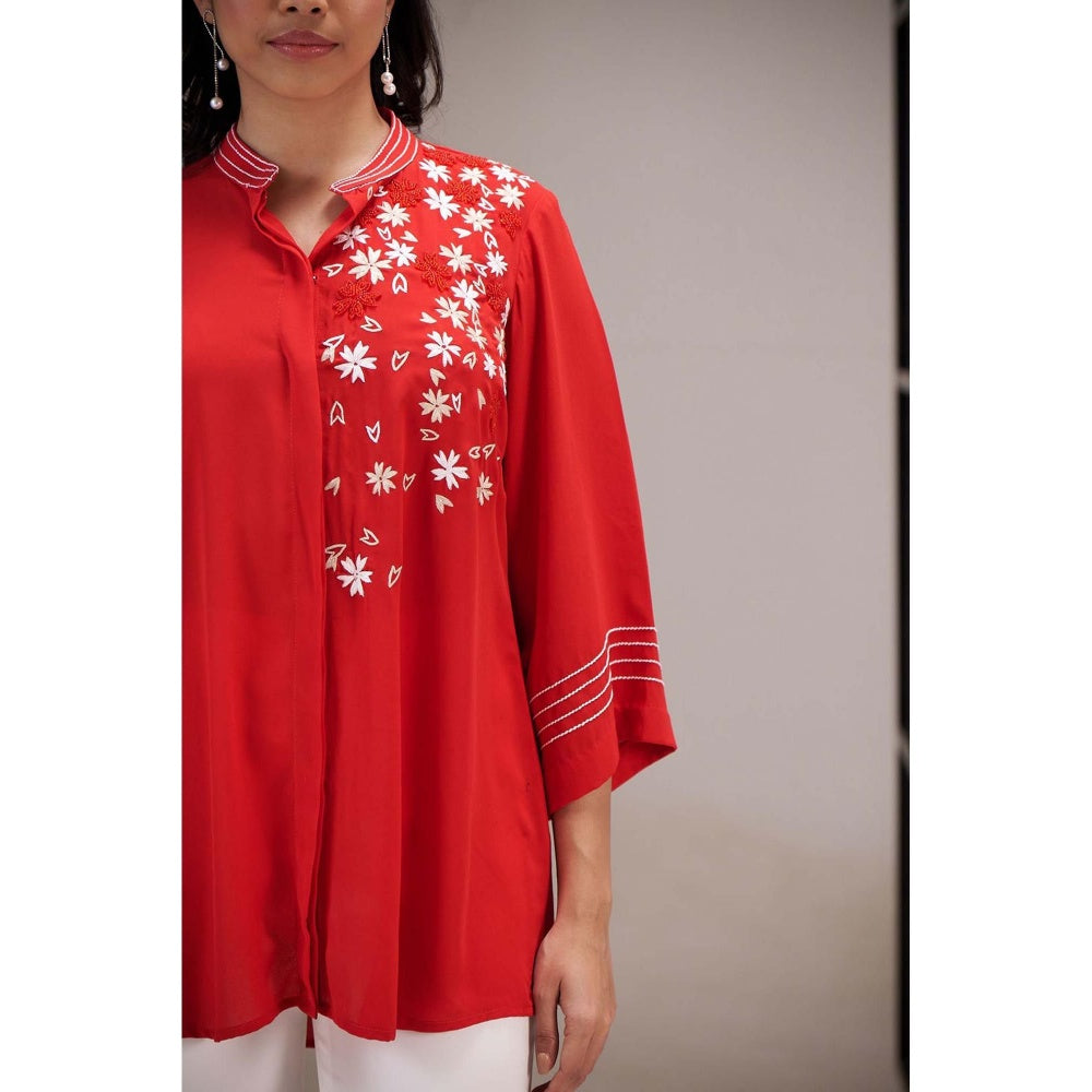 SAKSHI G CHAWLA Red Anya Shirt