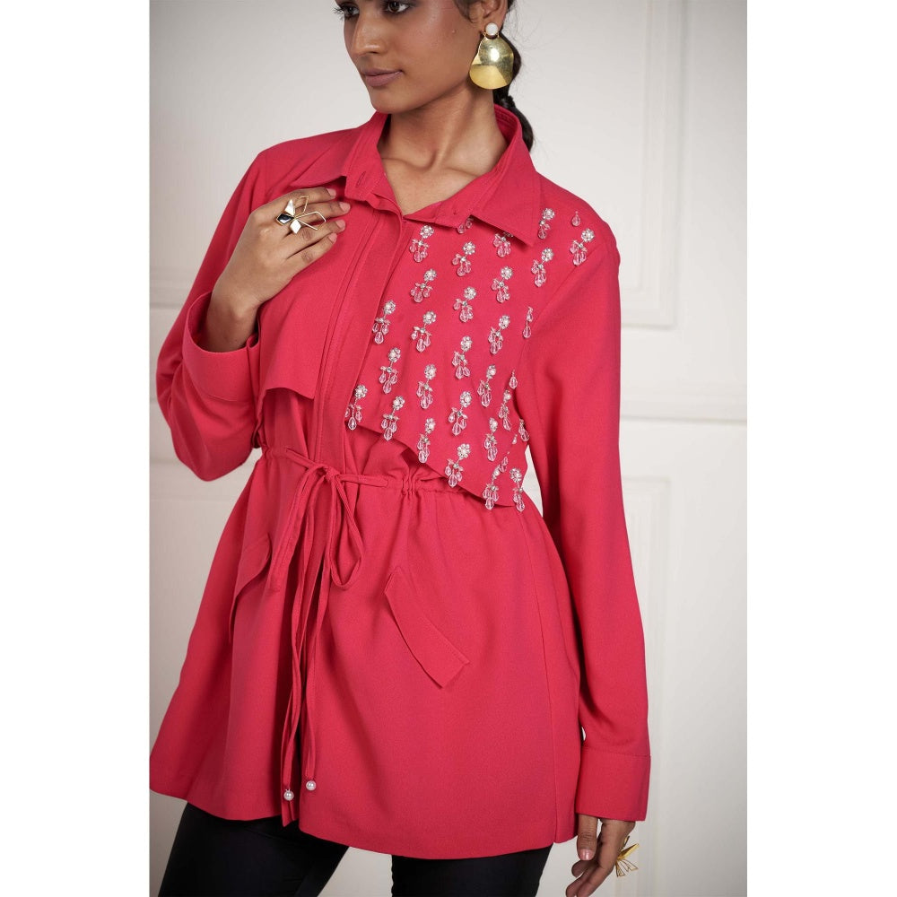 SAKSHI G CHAWLA Pink Farey Shirt