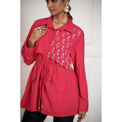 SAKSHI G CHAWLA Pink Farey Shirt