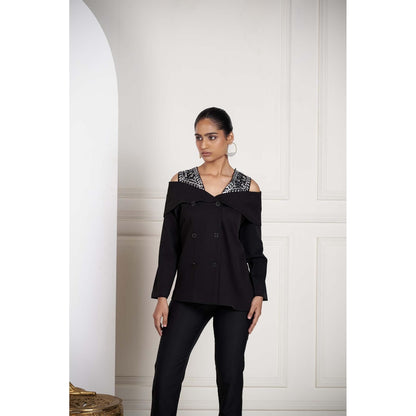 SAKSHI G CHAWLA Black Hazel Top