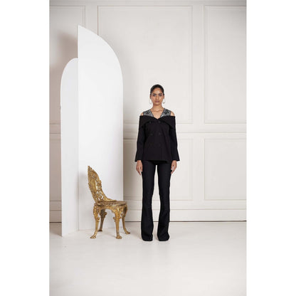 SAKSHI G CHAWLA Black Hazel Top