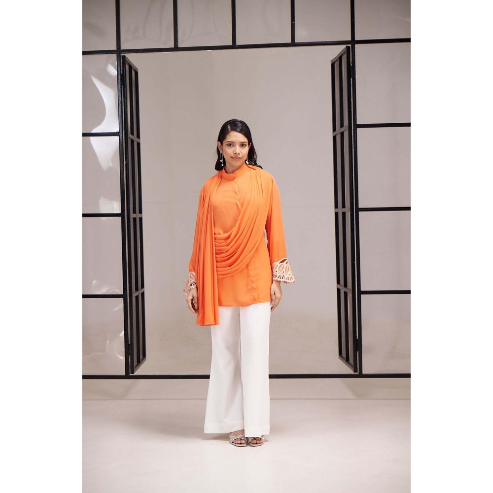 SAKSHI G CHAWLA Orange Mabel Shirt