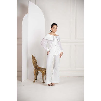 SAKSHI G CHAWLA White Off Shoulder Top