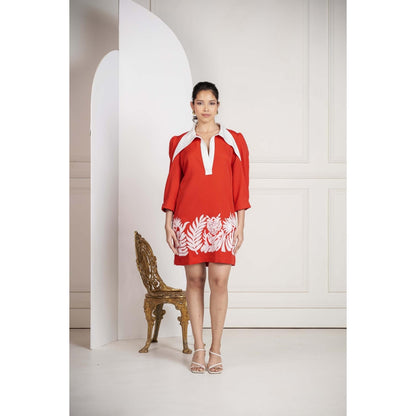 SAKSHI G CHAWLA Red Aura Dress