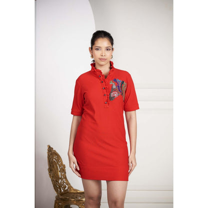 SAKSHI G CHAWLA Red Echo Dress