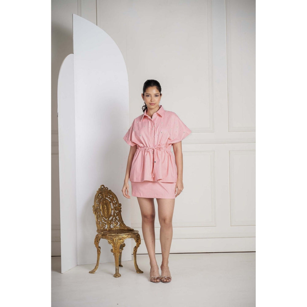 SAKSHI G CHAWLA Pink Nora Top with Skirt