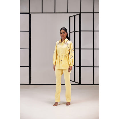SAKSHI G CHAWLA Yellow Jana Shirt with Pant