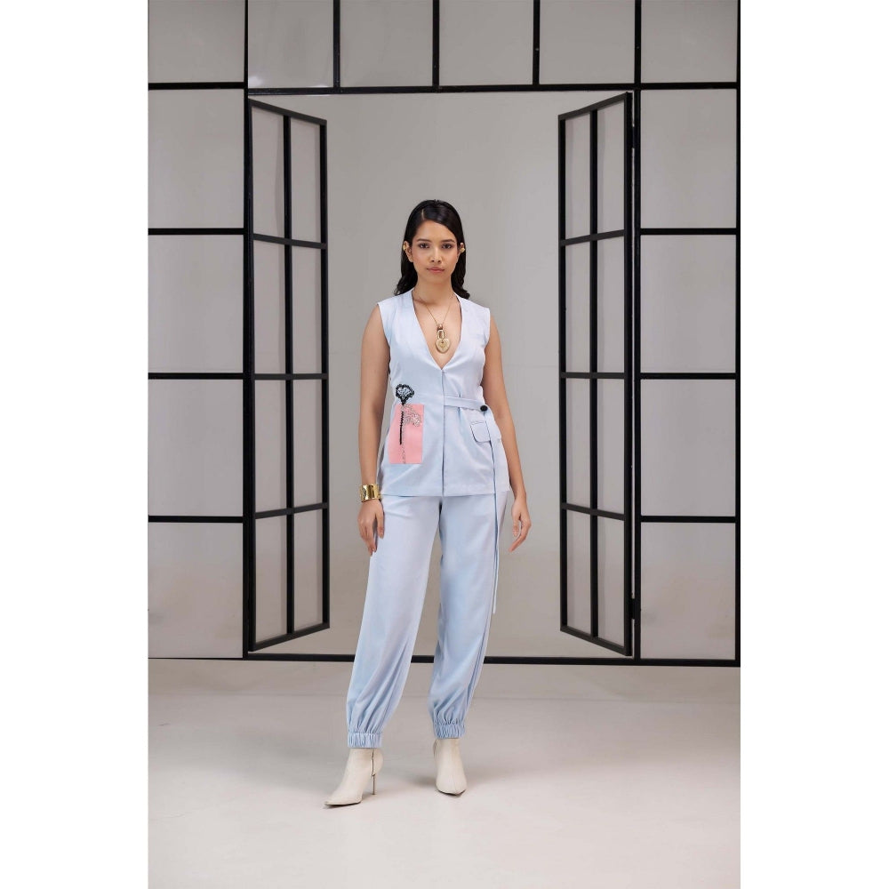 SAKSHI G CHAWLA Blue Owen Co-Ord Set