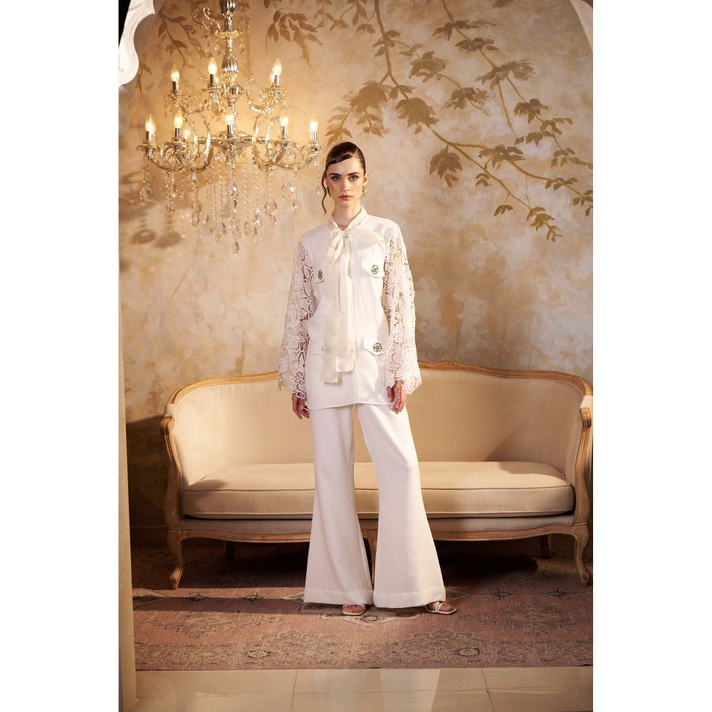 SAKSHI G CHAWLA White Camilla Shirt with Pant