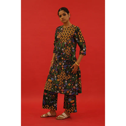 Saksham & Neharicka Shoumi Floral Multi-Color Co-Ord (Set of 2)