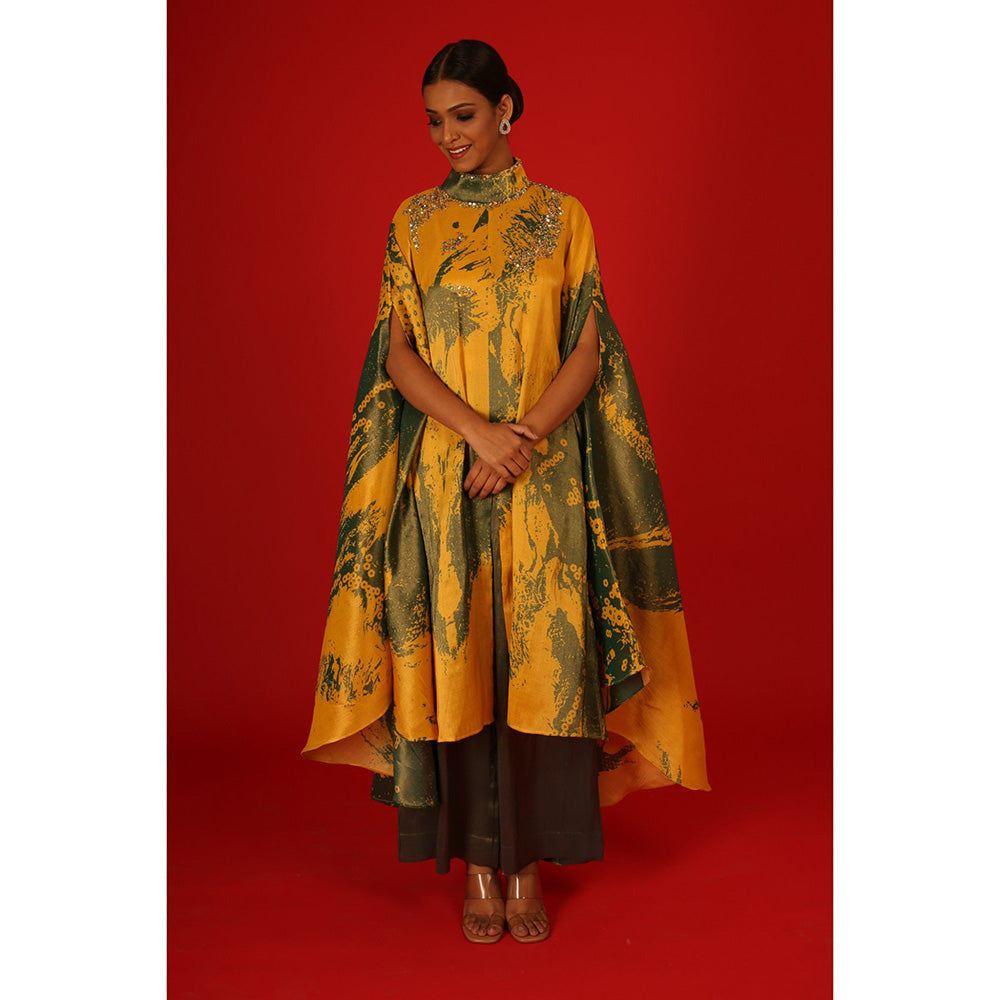 Saksham & Neharicka Kaftan Style In Tissue with Palazzo (Set of 2)
