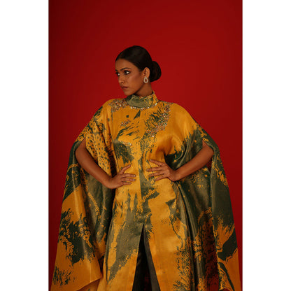 Saksham & Neharicka Kaftan Style In Tissue with Palazzo (Set of 2)