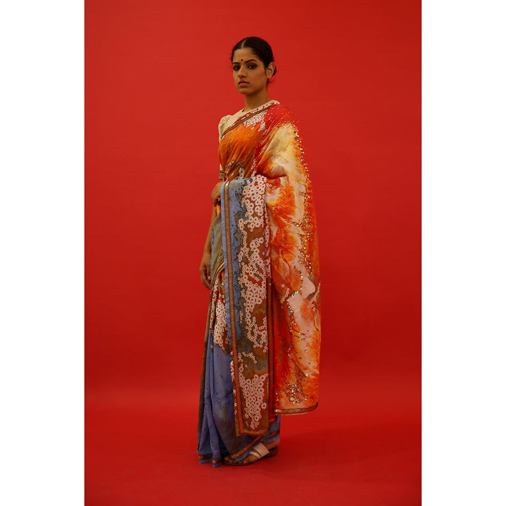 Saksham & Neharicka Prerna Saree Printed & Embellished Blouse