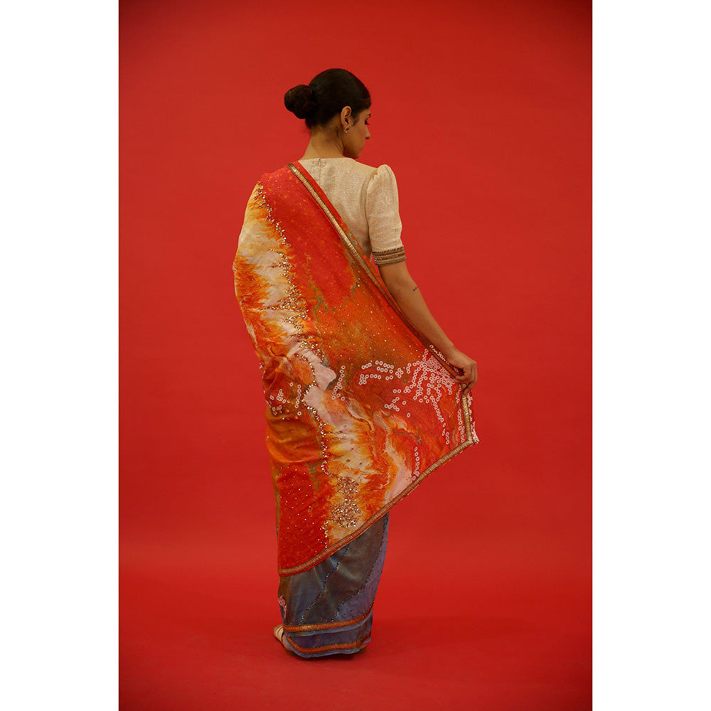 Saksham & Neharicka Prerna Saree Printed & Embellished Blouse