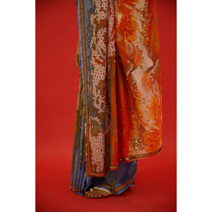 Saksham & Neharicka Prerna Saree Printed & Embellished Blouse