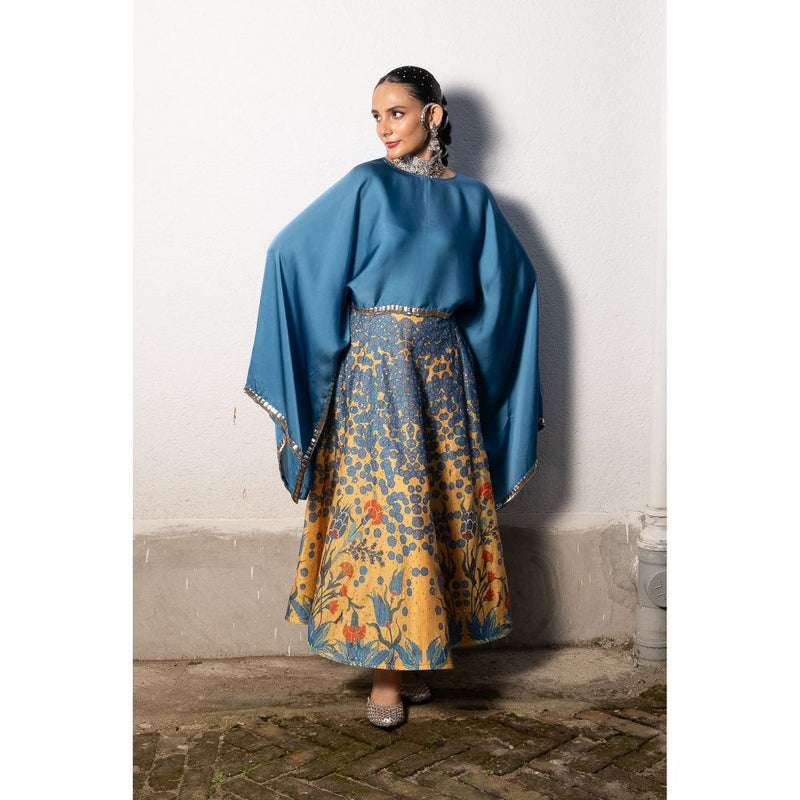 Saksham & Neharicka Blue Lehenga with Top (Set of 2)